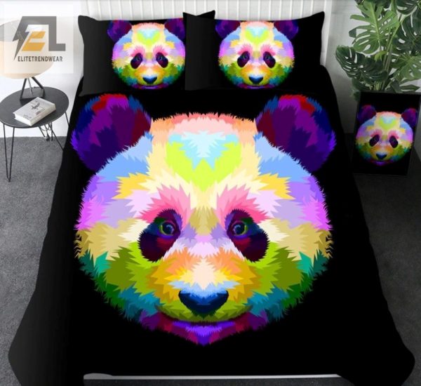 Snuggle With Giggles Cute Colorful Panda Bedding Set elitetrendwear 1