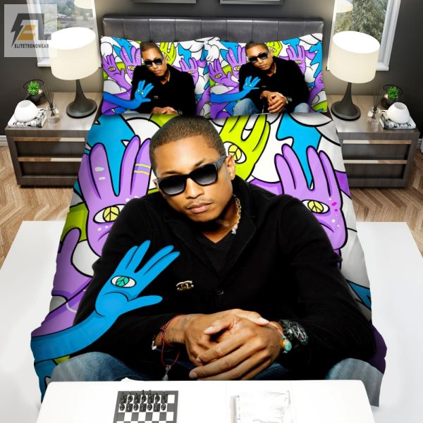 Chill With Pharrells Peace Hands Cozy Duvet Set Awesomeness elitetrendwear 1