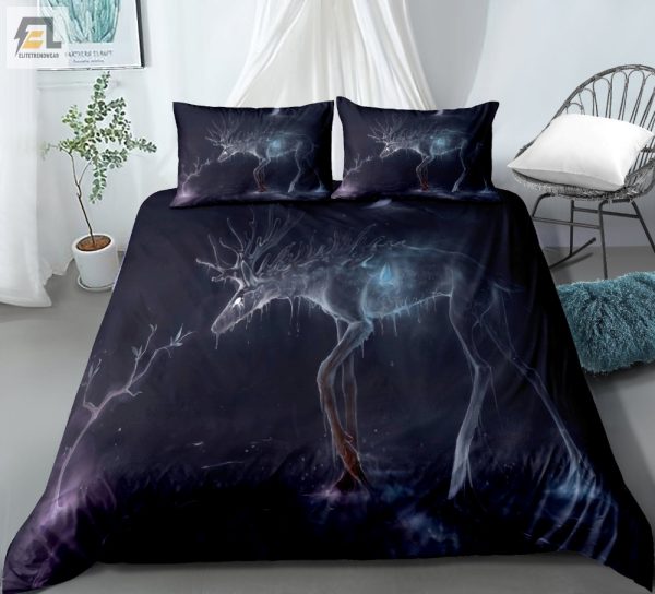 Sleep Among Deer Hilarious Cozy Forest Lake Duvet Set elitetrendwear 1