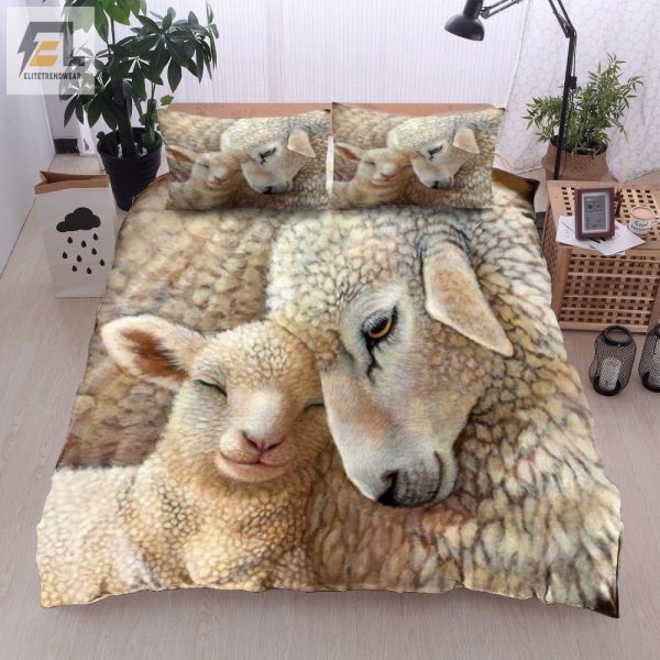 Sleep In Ewephoria Comfy Sheep Lamb Duvet Cover Set elitetrendwear 1