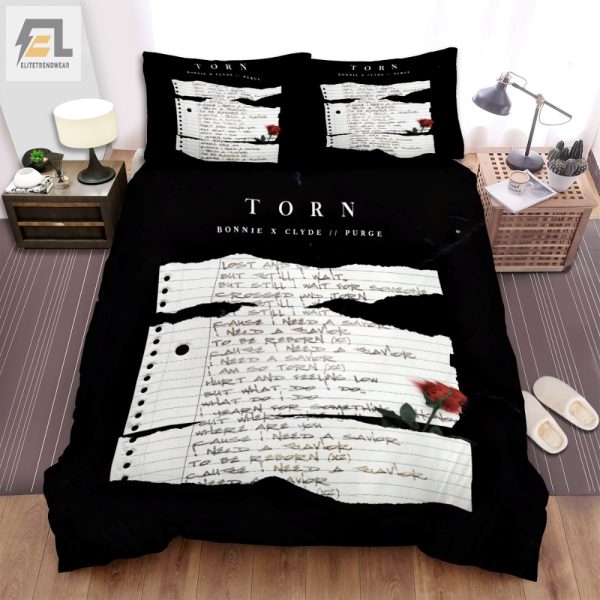 Sleep Like Outlaws Bonnie Clyde Torn Duvet Set elitetrendwear 1