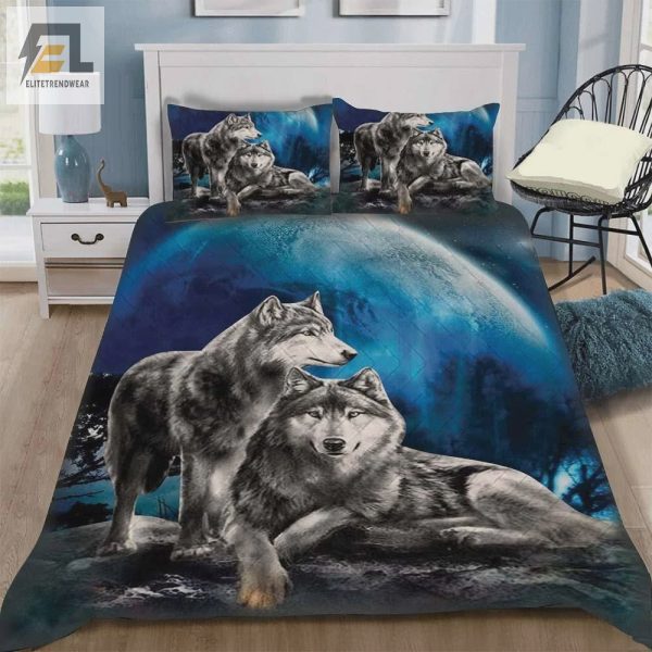 Howl Together Fun Wolf Duvet Sets For Couples Bedrooms elitetrendwear 1