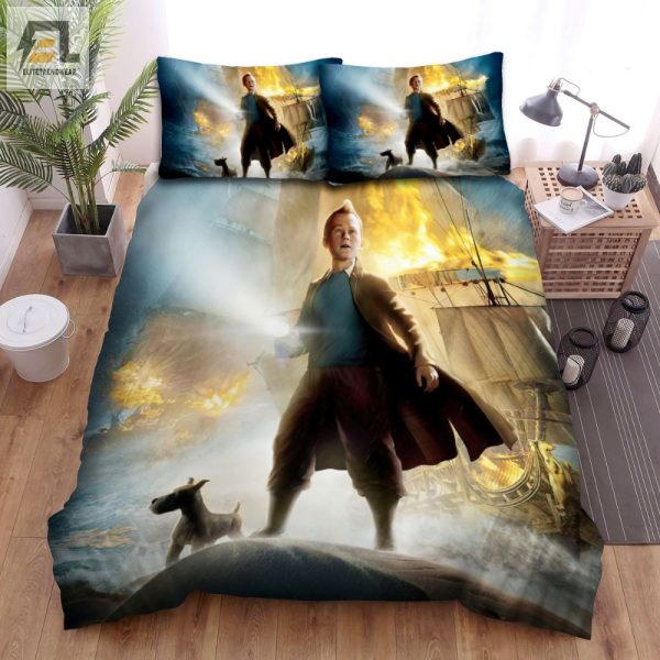 Tintin Storm Ship Duvet Comfy Quirky Bedroom Adventure elitetrendwear 1