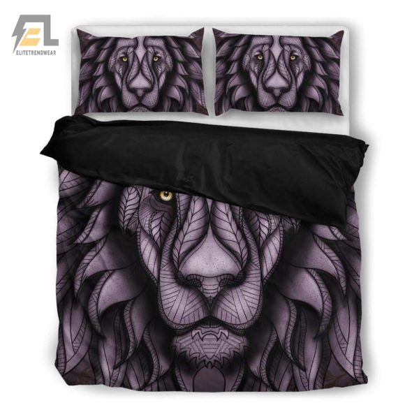 Roar To Rest Funny Lion Zentangle Duvet Sets For Dreamers elitetrendwear 1