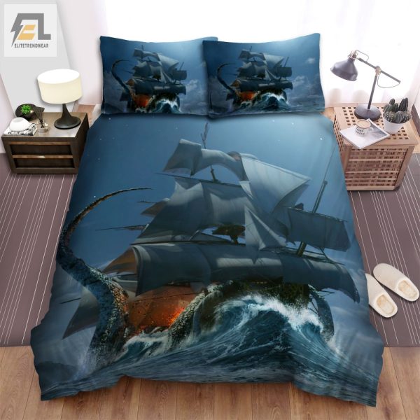 Kraken Attack Comfy Quirky Duvet Cover Sets elitetrendwear 1