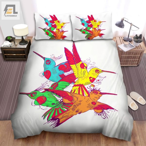 Snuggle With Hummingbirds Unique Duvet Cover Set elitetrendwear 1