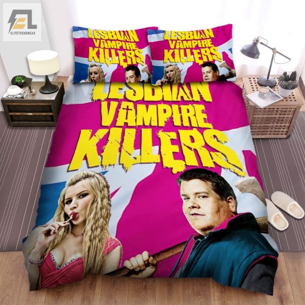 Slay All Night Sexy Vampire Poster Duvet Cover Set elitetrendwear 1