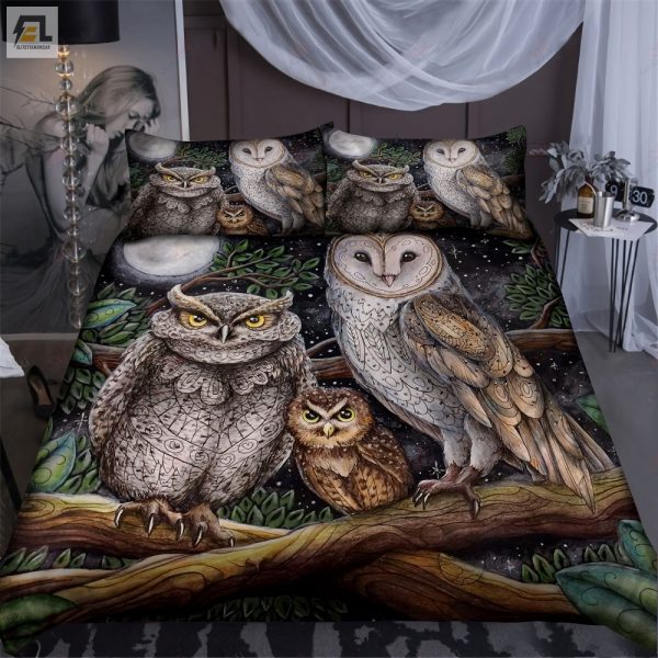 Cozy Owl Family Duvet Set Hoot Your Way To Better Sleep elitetrendwear 1