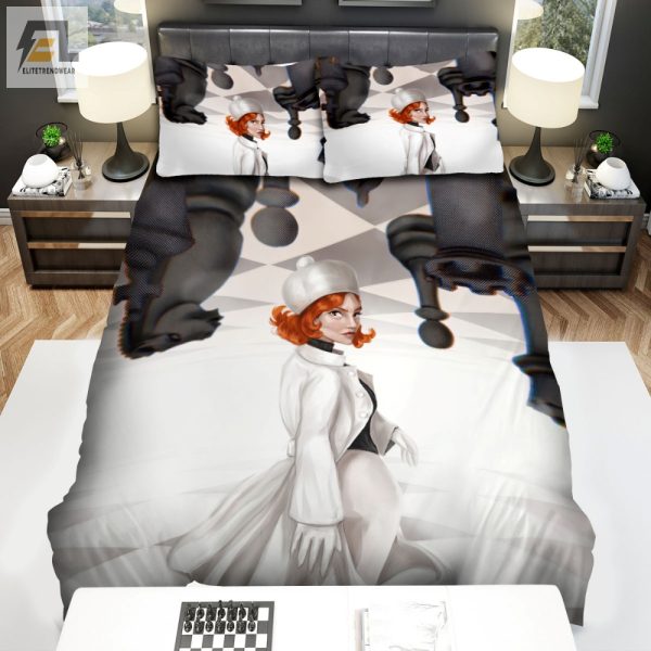 Checkmate Comfort Unique Beth Harmon Chess Duvet Set elitetrendwear 1