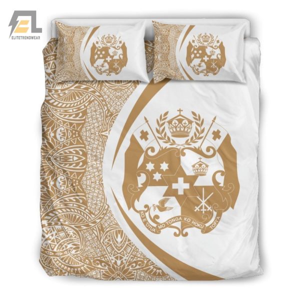 Snuggle With Royalty Funny Tonga Coat Of Arms Duvet Set elitetrendwear 1