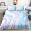 Sleep Like Royalty Quirky Purple Blue Marble Duvet Set elitetrendwear 1