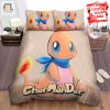 Snuggle With Charmander Cozy Blue Scarf Duvet Set Fun elitetrendwear 1