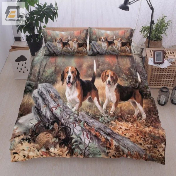 Get Cozy With Naive Beagle Duo Unique Duvet Cover Sets elitetrendwear 1