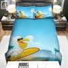 Quirky Pelican Surfing Duvet Set Comfort Meets Comedy Bedding elitetrendwear 1