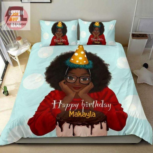 Unique Black Girl Custom Name Duvet Funny Birthday Surprise elitetrendwear 1