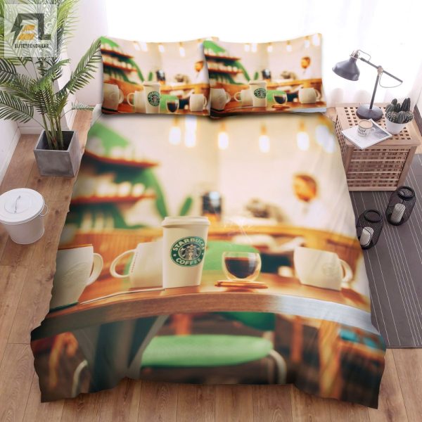 Perk Up Your Sleep With A Starbucks Coffee Shop Duvet elitetrendwear 1