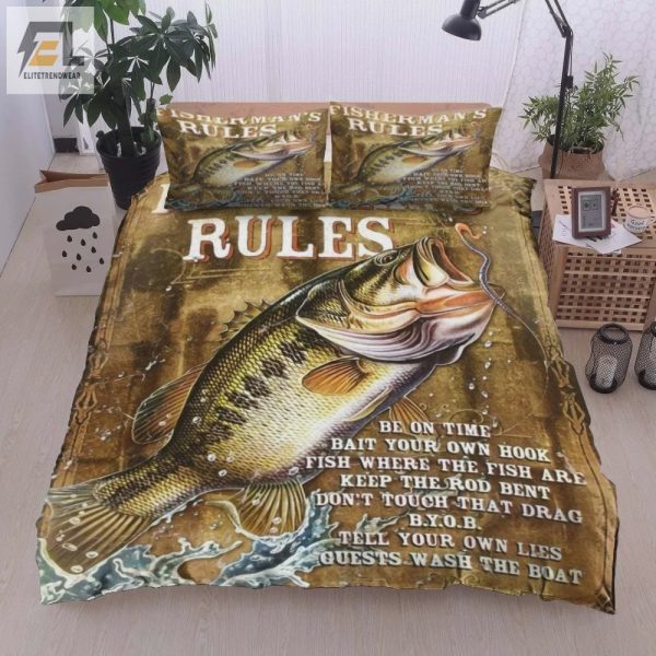 Comfy Fishermans Rules Duvet Set Sleep Like A Fish elitetrendwear 1