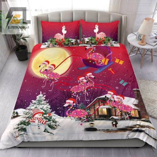 Quirky Flamingo Xmas Duvet Your Cozy Holiday Hug elitetrendwear 1