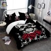 Spooky Slumber Skull Roses Duvet Sleep Dead Comfortable elitetrendwear 1