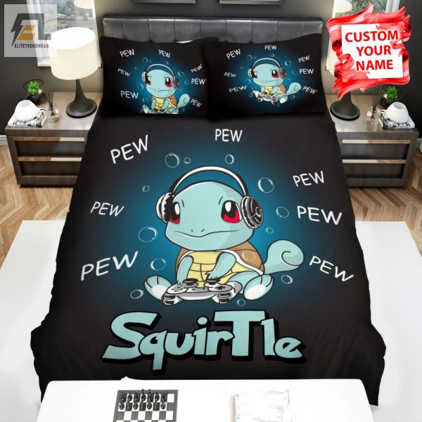 Gameon Squirtle Duvet Custom Fun Name Bedding Set elitetrendwear 1