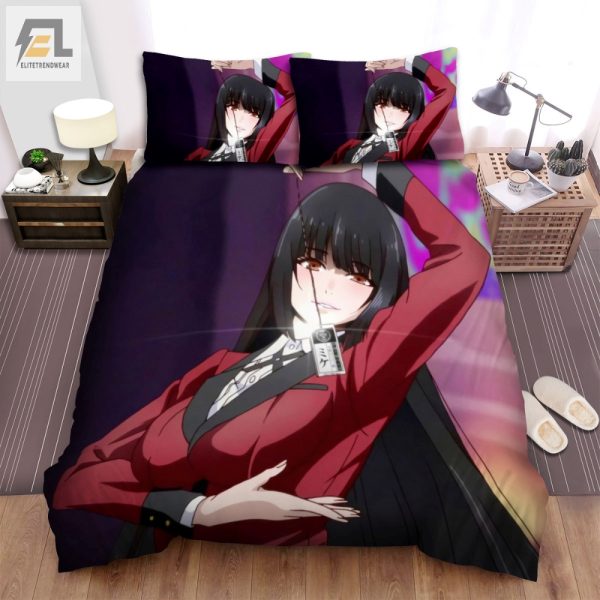 Snuggle With Yumeko Fun Kakegurui Duvet Cover Set elitetrendwear 1