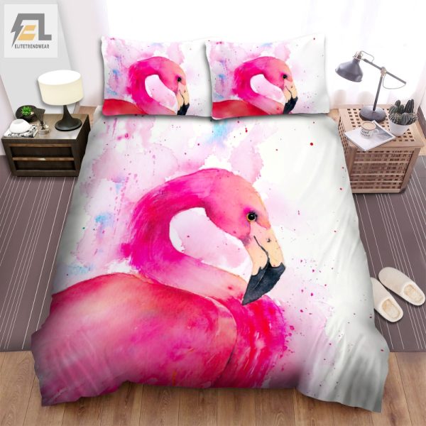 Flamingling Dreams Quirky Pink Flamingo Duvet Cover Set elitetrendwear 1