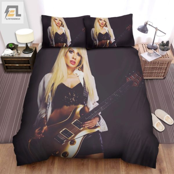 Sleep Like A Rockstar With Orianthi Black Duvet Sets elitetrendwear 1