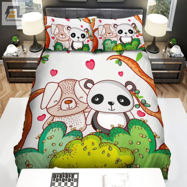 Quirky Panda Bunny Duvet Set Wildly Comfy Bedding elitetrendwear 1