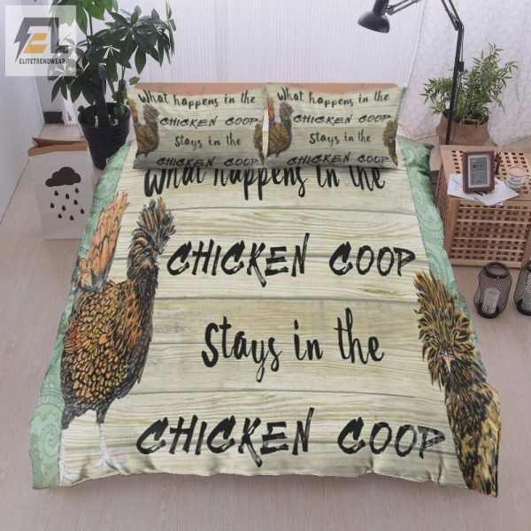 Coop Dreams Funny Rooster Duvet Cover Bedroom Set elitetrendwear 1