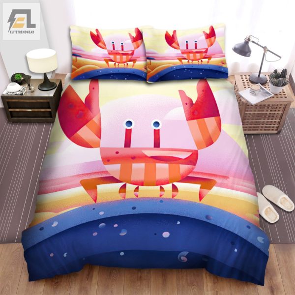 Crabtastic Yelling Art Duvet Funny Unique Bedding Set elitetrendwear 1