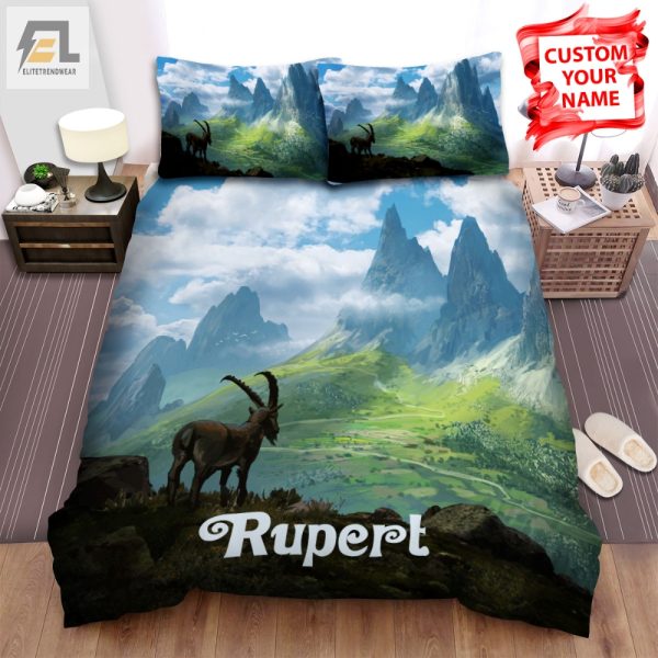 Cozy Up With A Laugh Funny Goat Valley Duvet Cover Set elitetrendwear 1