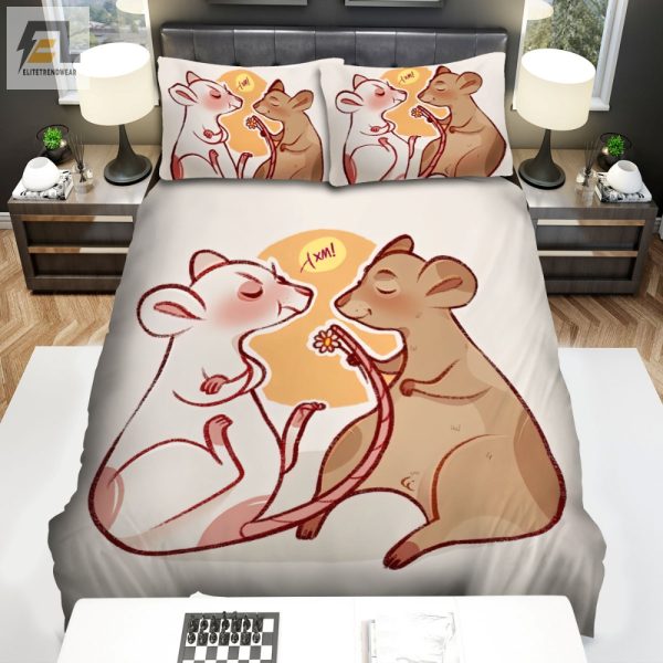 Comfy Wild Rat Duvet Hilarious Flower Gift Bedding Set elitetrendwear 1