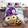 Spooky Owl Witch Duvet Hootiful Halloween Bedding Fun elitetrendwear 1