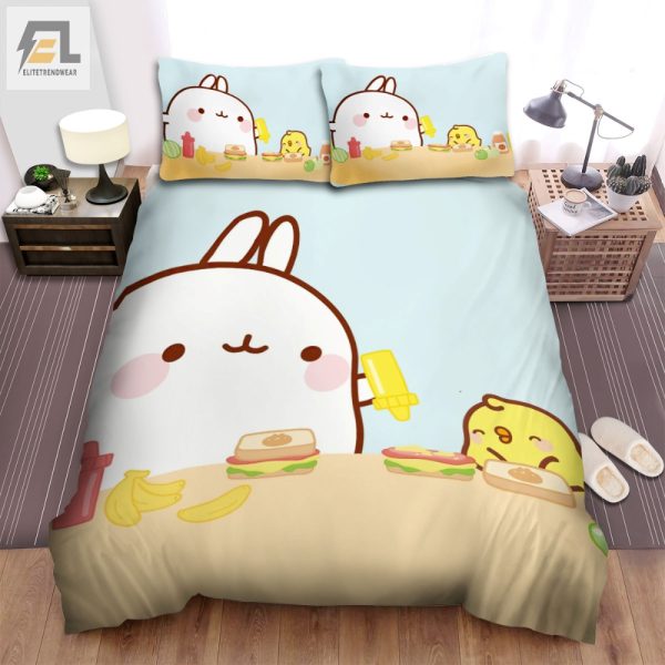 Molang Meal Fiasco Duvet Cozy Comedic Bedroom Set elitetrendwear 1