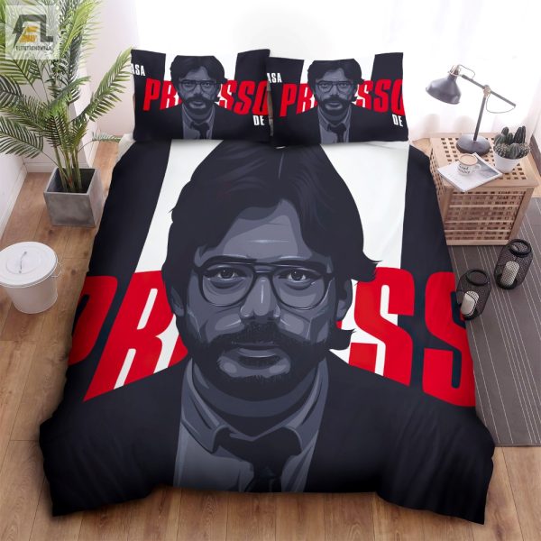 Heist Your Sleep Funny El Profesor Duvet Cover Bedding Set elitetrendwear 1