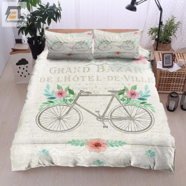 Pedal Pals Duvet Set Blooming Comfort For Bike Lovers elitetrendwear 1