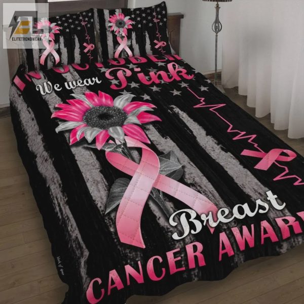 Snuggle Support Fun Pink Breast Cancer Duvet Set elitetrendwear 1