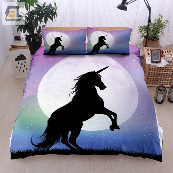 Sleep Like A Mythical Beast Unicorn Moon Duvet Set elitetrendwear 1