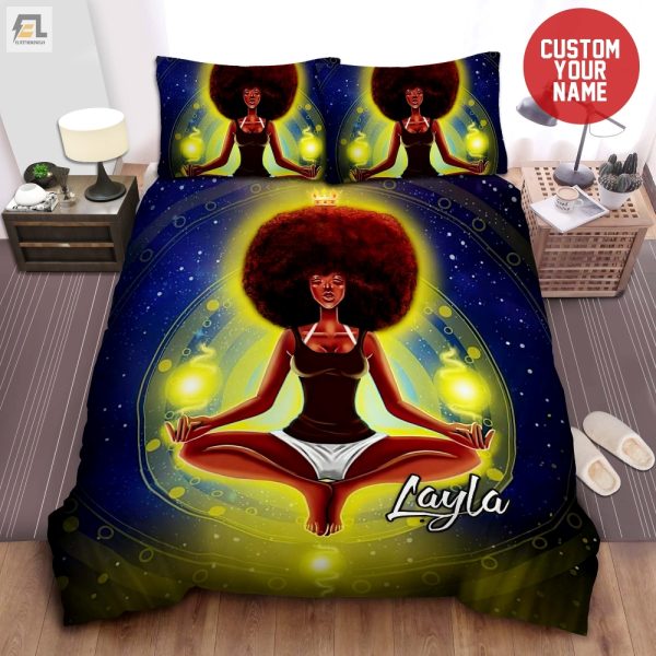 Sleep Like A Queen Custom Black Yoga Girl Duvet Cover elitetrendwear 1