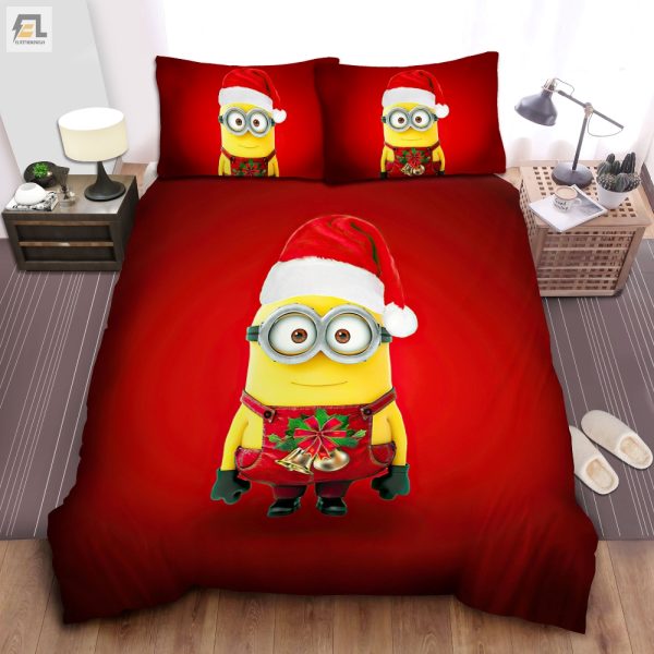 Quirky Minion Santa Duvet Set Comfy Fun Bedding For Fans elitetrendwear 1