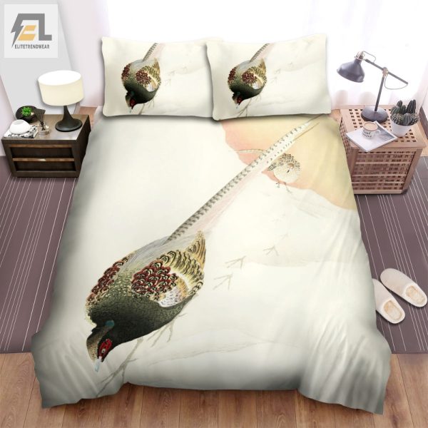 Comfy Wild Chicken Duvet Oriental Pheasant Fun Bedding Set elitetrendwear 1