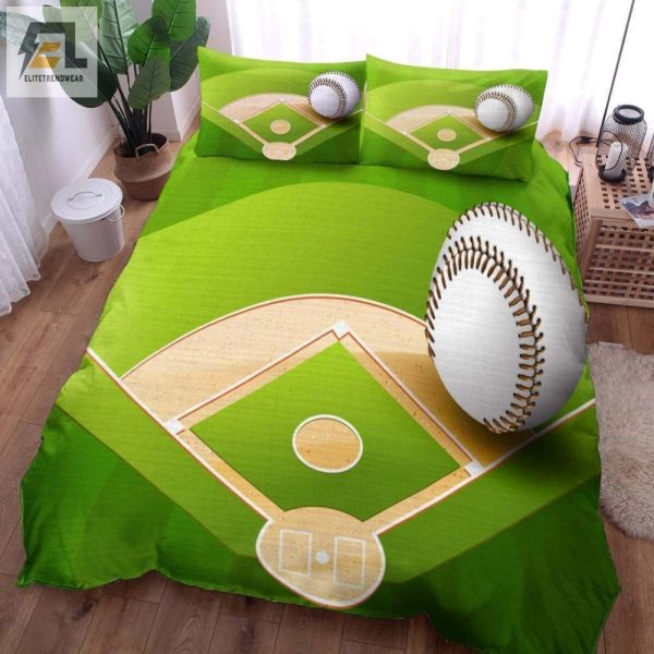 Dream Home Run Comfy 3D Baseball Field Bedding Sets elitetrendwear 1