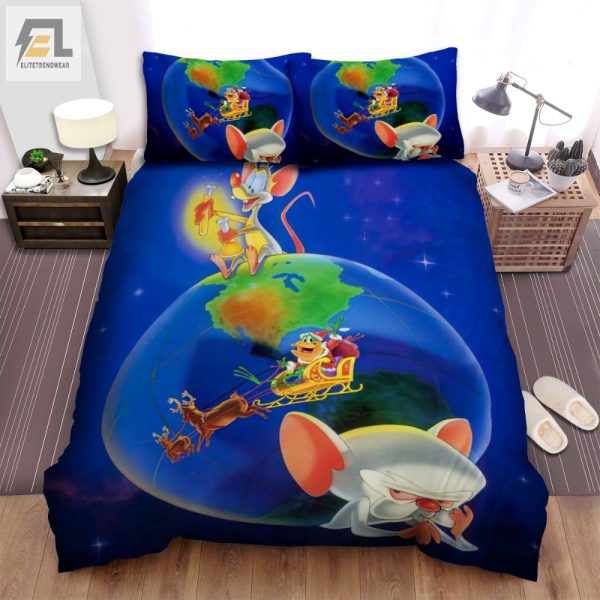 Quirky Cartoon Duvet Pinky Brain Frog Bedroom Set Fun elitetrendwear 1