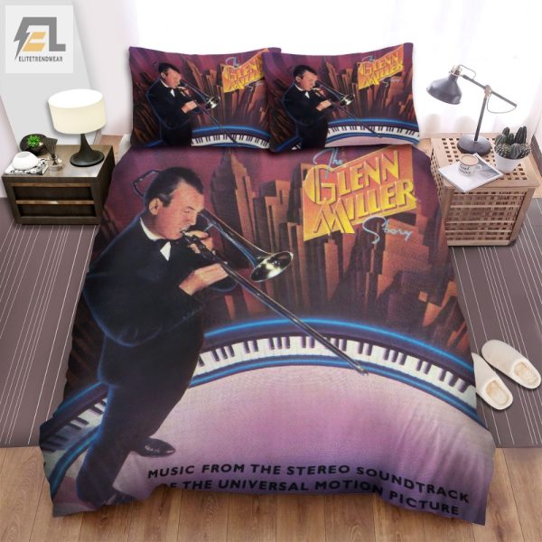 Jazz Up Sleep Funny Glenn Miller Trumpet Duvet Set elitetrendwear 1