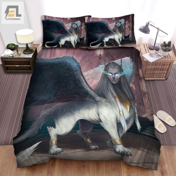 Sleep Under A Glowing Sphinx Comfy Unique Duvet Set elitetrendwear 1