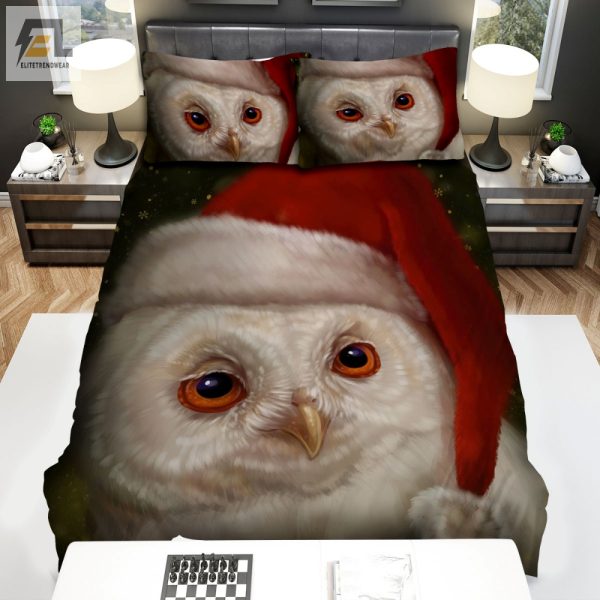 Get Cozy With Santa Owl Funky Christmas Duvet Cover Set elitetrendwear 1