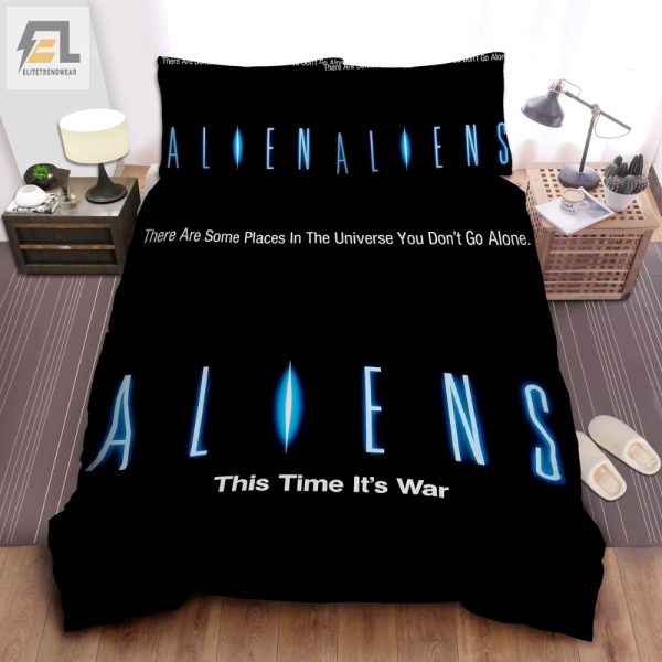 Outofthisworld Aliens Text Duvet Cover Cozy Fun Bedding elitetrendwear 1