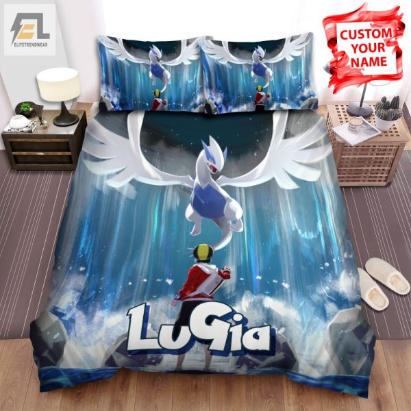 Snuggle With Lugia Fun Custom Pokemon Trainer Bedding elitetrendwear 1