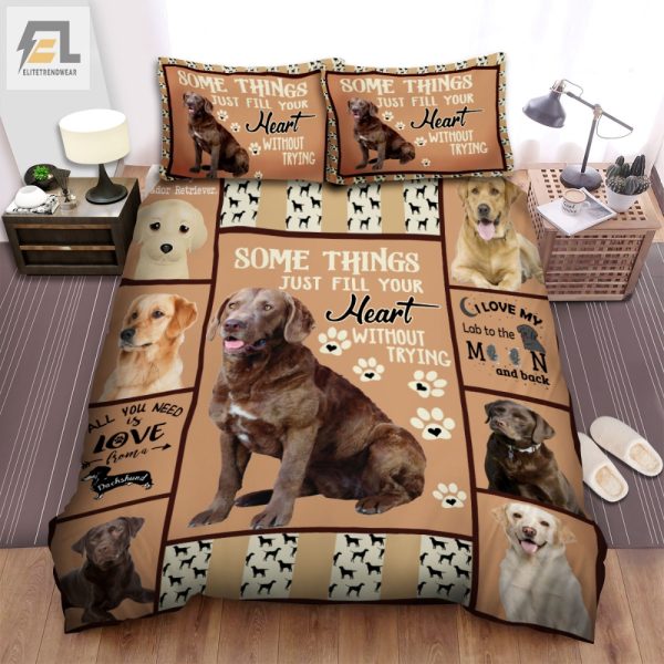 Funny Labrador Retriever Heartfilling Duvet Cover Set elitetrendwear 1