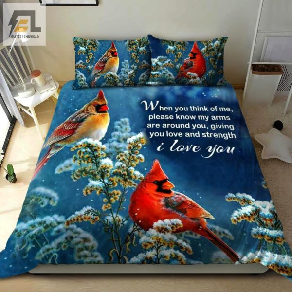 Snuggle With A Cardinal Comfy I Love You Duvet Set elitetrendwear 1